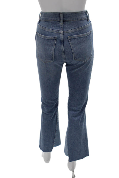 DL1961 Women Cropped High Rise Blue Cotton Jeans Button Fly Size 26