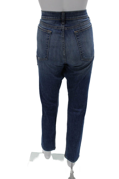 Rag & Bone Womens Tapered Jeans Blue High Rise Cotton Blend Size 28