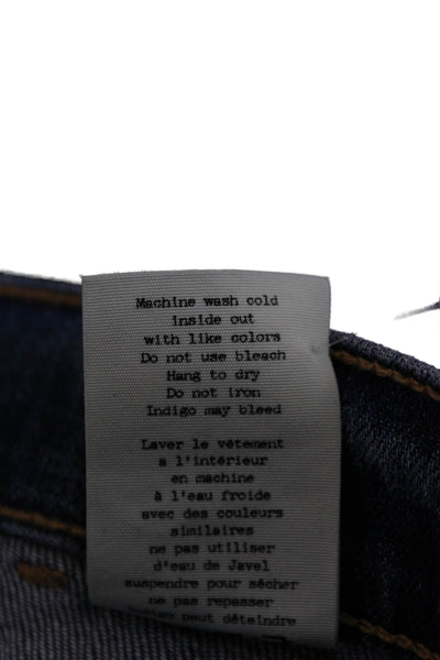 Rag & Bone Womens Tapered Jeans Blue High Rise Cotton Blend Size 28