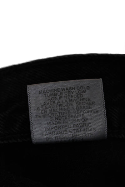 Re/Done Womens Straight Jeans Black 100% Cotton Mid Rise Size 27