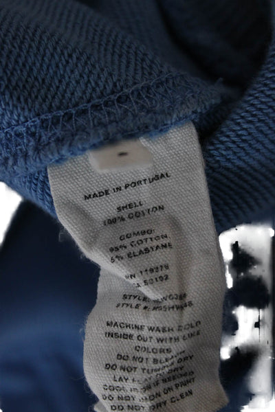 Helmut Lang Women Pullover Blue Cotton Long Sleeve Size S