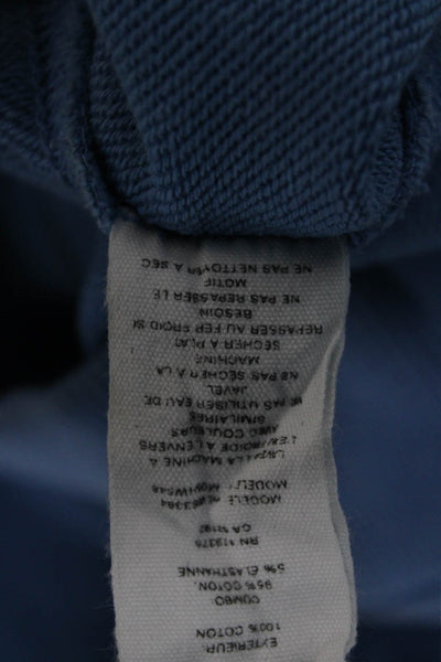 Helmut Lang Women Pullover Blue Cotton Long Sleeve Size S