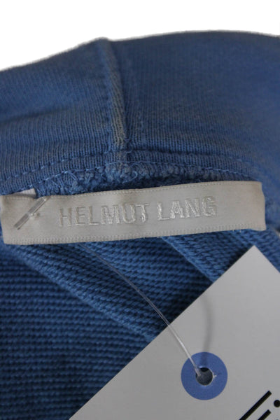 Helmut Lang Women Pullover Blue Cotton Long Sleeve Size S