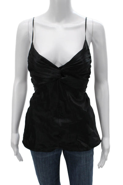 Tove Womens Silk Black Sweetheart Camisole Sleeveless Tie Closure Size 34