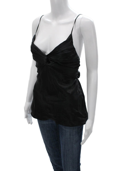 Tove Womens Silk Black Sweetheart Camisole Sleeveless Tie Closure Size 34