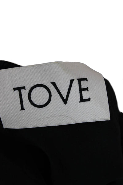 Tove Womens Silk Black Sweetheart Camisole Sleeveless Tie Closure Size 34
