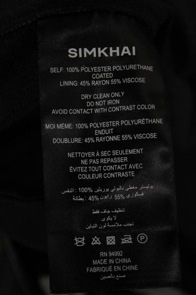 Simkhai Womens Dress Pants Black Polyester Zip Inseam 32 Size 2