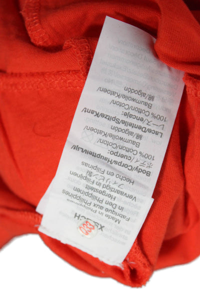 J Crew Women Basic Sleeveless Cotton Tank Round Neck Orange Size XS
