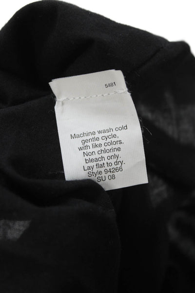 J Crew Women Tank Dress Black Square Neck Cotton Short Size XS