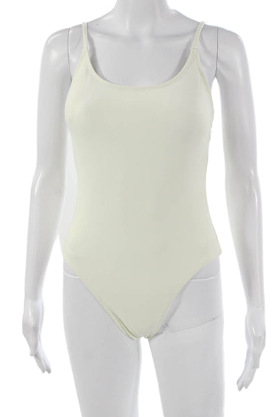 Quince Women One Piece Swimsuit Ivory Recycled Polyamide Size XS