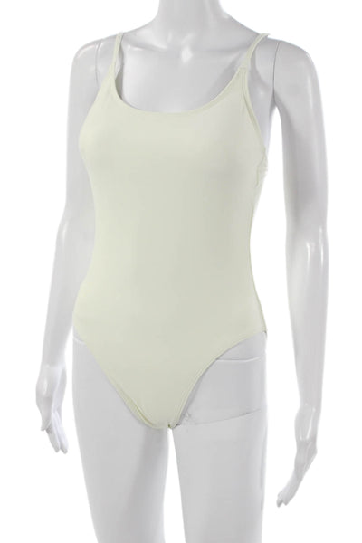 Quince Women One Piece Swimsuit Ivory Recycled Polyamide Size XS