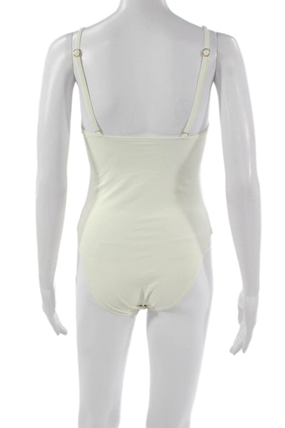 Quince Women One Piece Swimsuit Ivory Recycled Polyamide Size XS