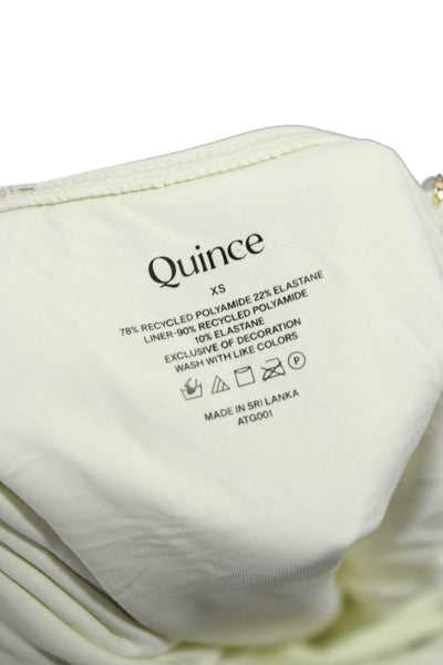 Quince Women One Piece Swimsuit Ivory Recycled Polyamide Size XS