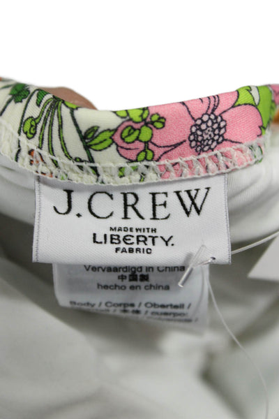 J Crew Womens Floral Multicolor One Piece Swimsuit Polyamide Elastane Size 2