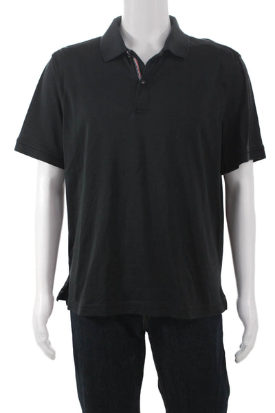 Untuckit Men Black Cotton Polo Short Sleeve Collared Shirt Size XL