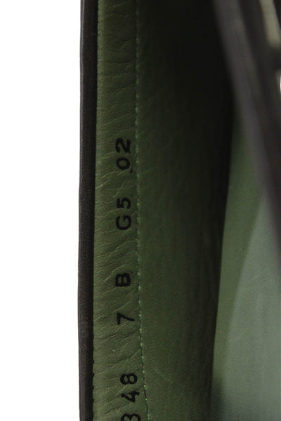 Cole Haan Womens Suede Embellished Flat Loafers Shoes Green Size 7B