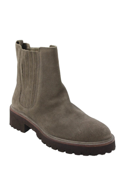 Seychelles Womens Suede Ankle Boots Shoes Gray Size 7.5