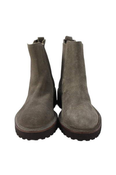 Seychelles Womens Suede Ankle Boots Shoes Gray Size 7.5