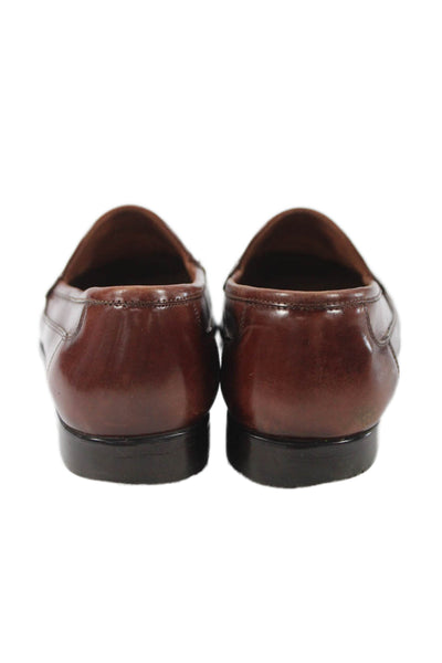 Giorgio Brutini Mens Leather Patchwork Loafers Shoes Brown Size 11D