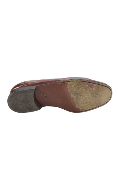 Giorgio Brutini Mens Leather Patchwork Loafers Shoes Brown Size 11D