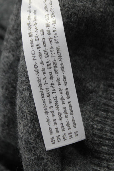 Zara Women Pullover Crew Neck Long Sleeve Gray Nylon Size S