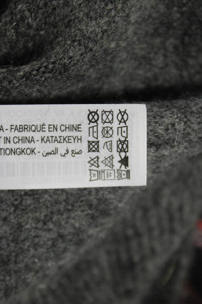 Zara Women Pullover Crew Neck Long Sleeve Gray Nylon Size S