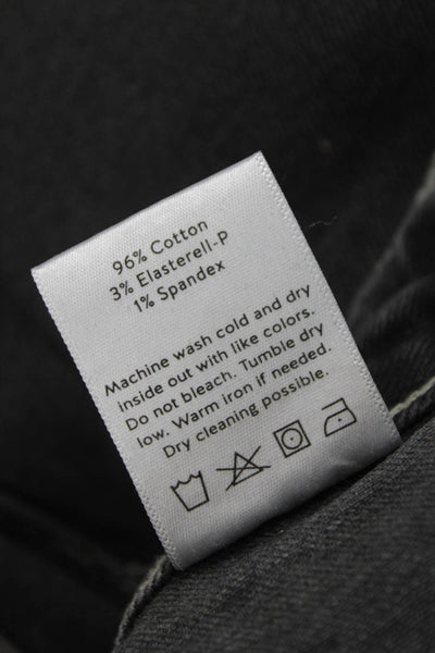 Just Black Denim Teens Straight Black High Rise Jeans Inseam 30 Size 25