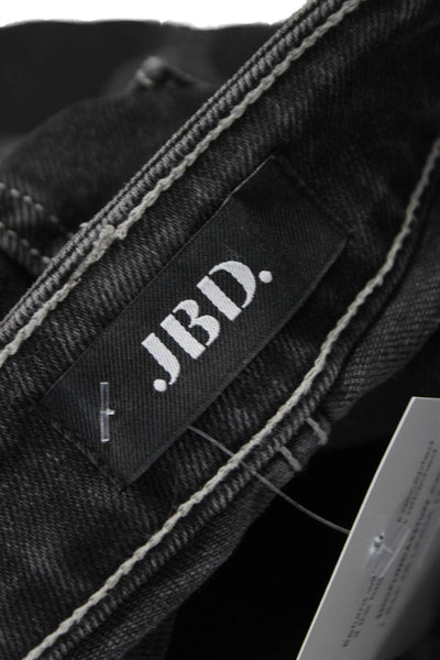 Just Black Denim Teens Straight Black High Rise Jeans Inseam 30 Size 25