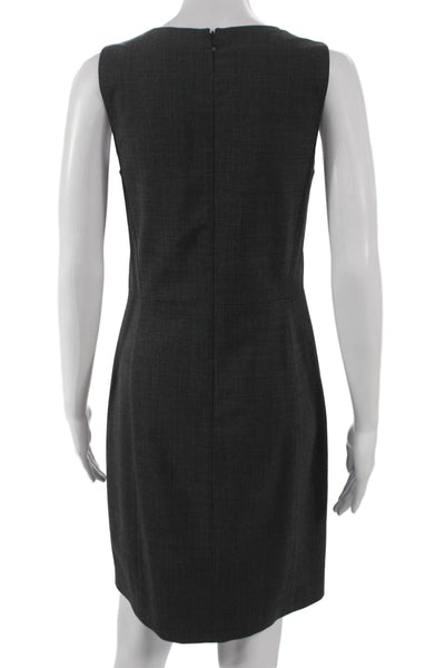 Theory Womens Sheath Gray Sleeveless Knee Length Polyester Dress Size 6