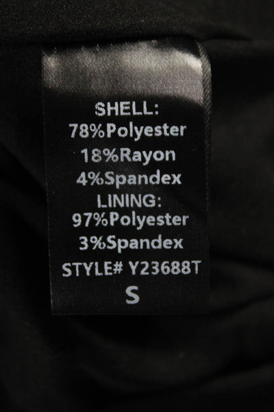 Tuckernuck Women A-Line Mini Skirt Black Polyester Zip Solid Size S