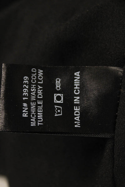 Tuckernuck Women A-Line Mini Skirt Black Polyester Zip Solid Size S