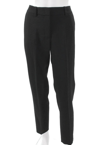 Armani Collezioni Women Dress Pants Black Virgin Wool Zip Size 8