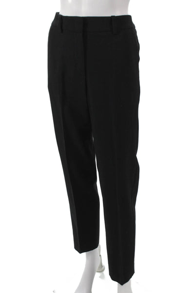 Armani Collezioni Women Dress Pants Black Virgin Wool Zip Size 8