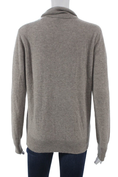Neiman Marcus Women Cashmere Turtleneck Pullover Sweater Beige Size L