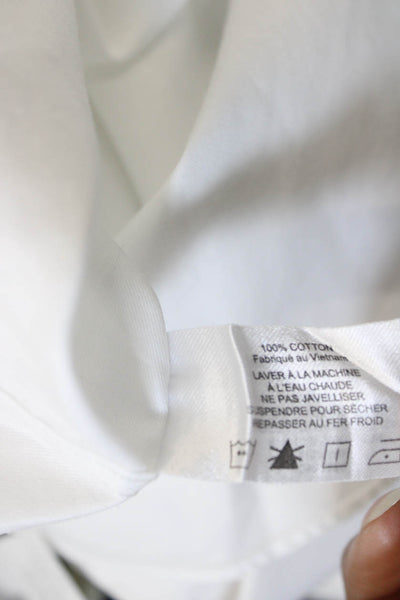 David Donahue Mens Cotton White Solid Dress Shirt Long Sleeve Size 15.5