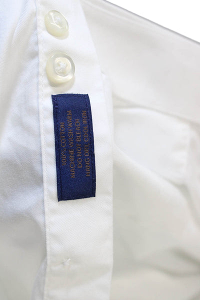 David Donahue Mens Cotton White Solid Dress Shirt Long Sleeve Size 15.5
