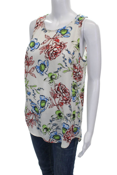 Daniel Rainn Women Floral Multicolor Sleeveless Tunic Blouse Size S