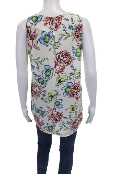 Daniel Rainn Women Floral Multicolor Sleeveless Tunic Blouse Size S