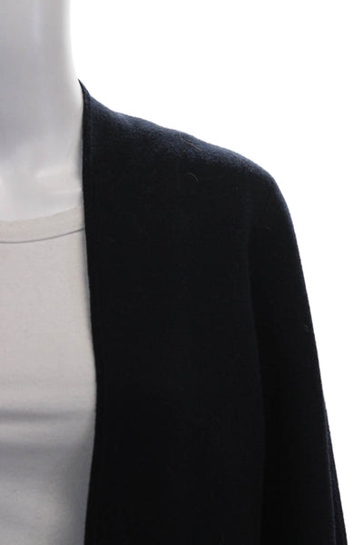 Theory Women Wool Black Cardigan Sweater Round Neck Long Sleeve Size PP