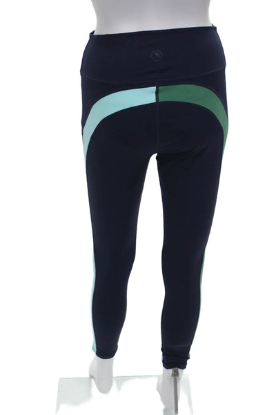 Addison Bay Womens Ankle Leggings Multicolor Colorblock Pull On Size L