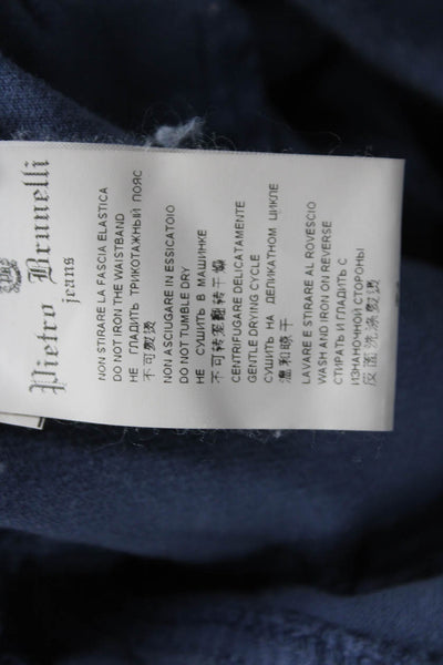 Pietro Brunelli Womens Jeggings Maternity Blue Cotton Pull On Size XS