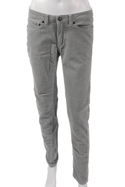 Patagonia Womens Pants Gray Mid Rise Button 30 Inseam Organic Cotton Size 28