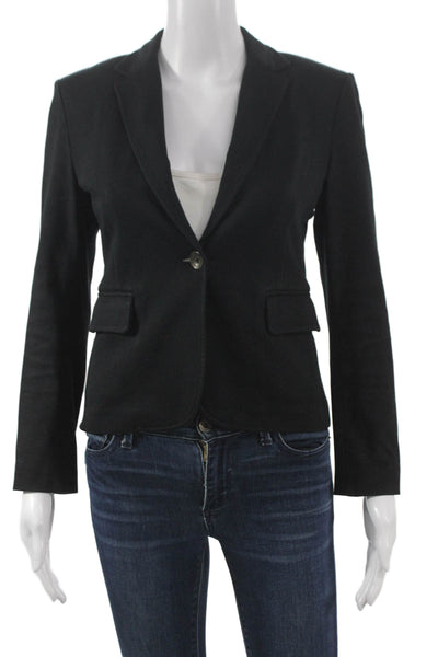 Rag & Bone Womens Basic Jacket Black Cotton Button Long Sleeve Size S