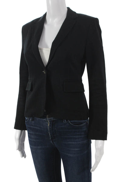 Rag & Bone Womens Basic Jacket Black Cotton Button Long Sleeve Size S