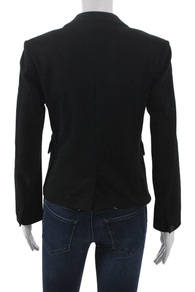 Rag & Bone Womens Basic Jacket Black Cotton Button Long Sleeve Size S