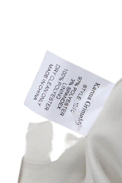 Karina Grimaldi Women Mermaid Sweetheart Ivory Knee Length Dress Size S