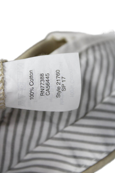 J Crew Womens Chino Shorts Beige 100% Cotton Zip Closure Size 2