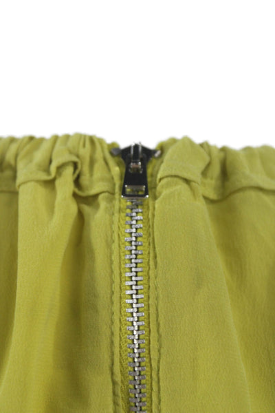 Marni Womens Basic Tank Yellow Silk High Neck Sleeveless Zip Size 6
