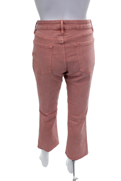 Frame Womens Cropped High Rise Pink Jeans 26 Inseam Size 30