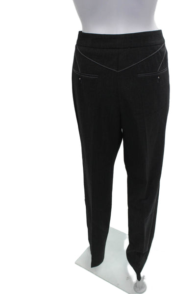 Marc Cain Womens Gray Wool Dress Pants Zip Closure Size 5